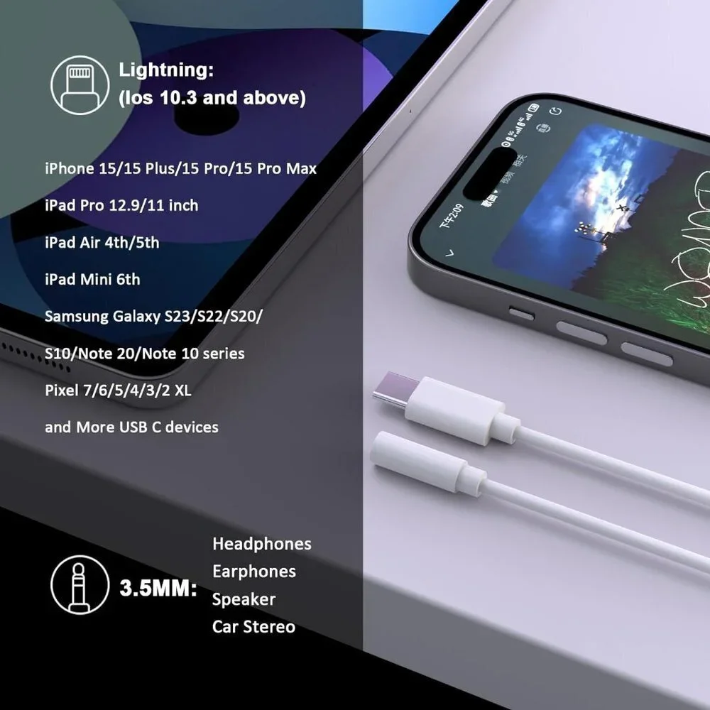 iPhone 15 Headphone Data Cable Adapter